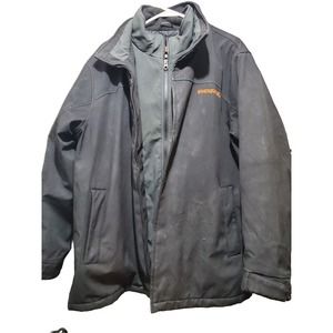 Whataburger Large Restaurant Fleece Lined Black double Mens Coat No Hoodie